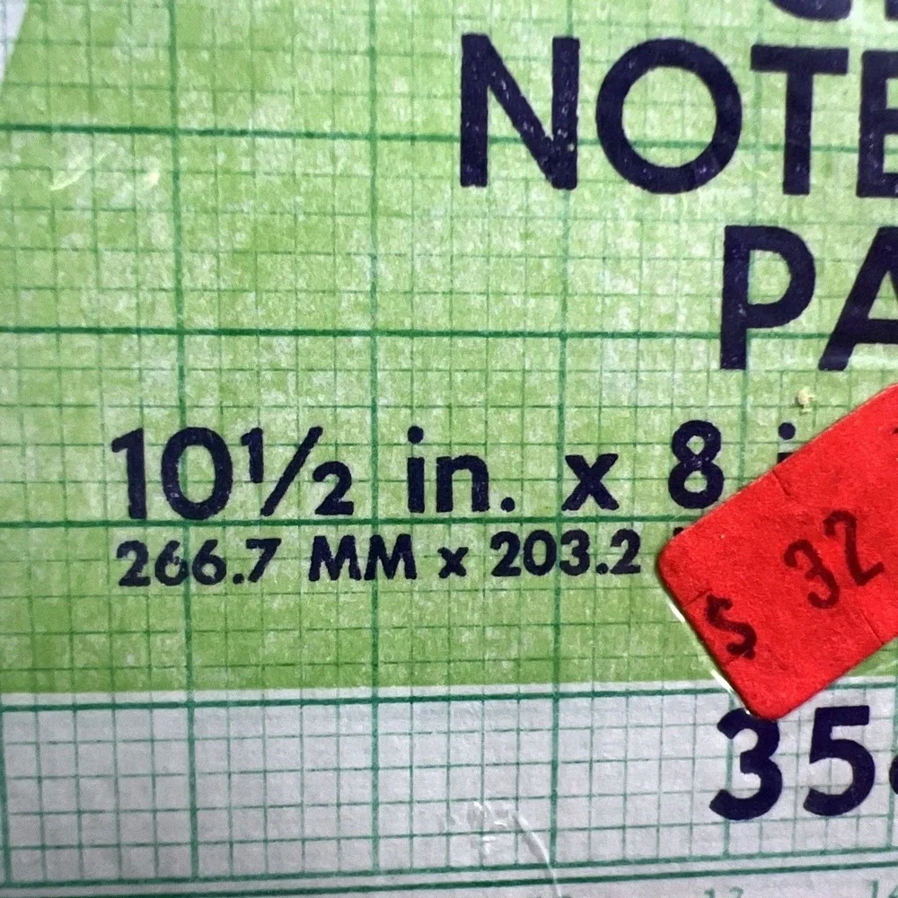 Springfield Tablet MFG Co Missouri Science Graph‎ Note Book Paper Metric Scale